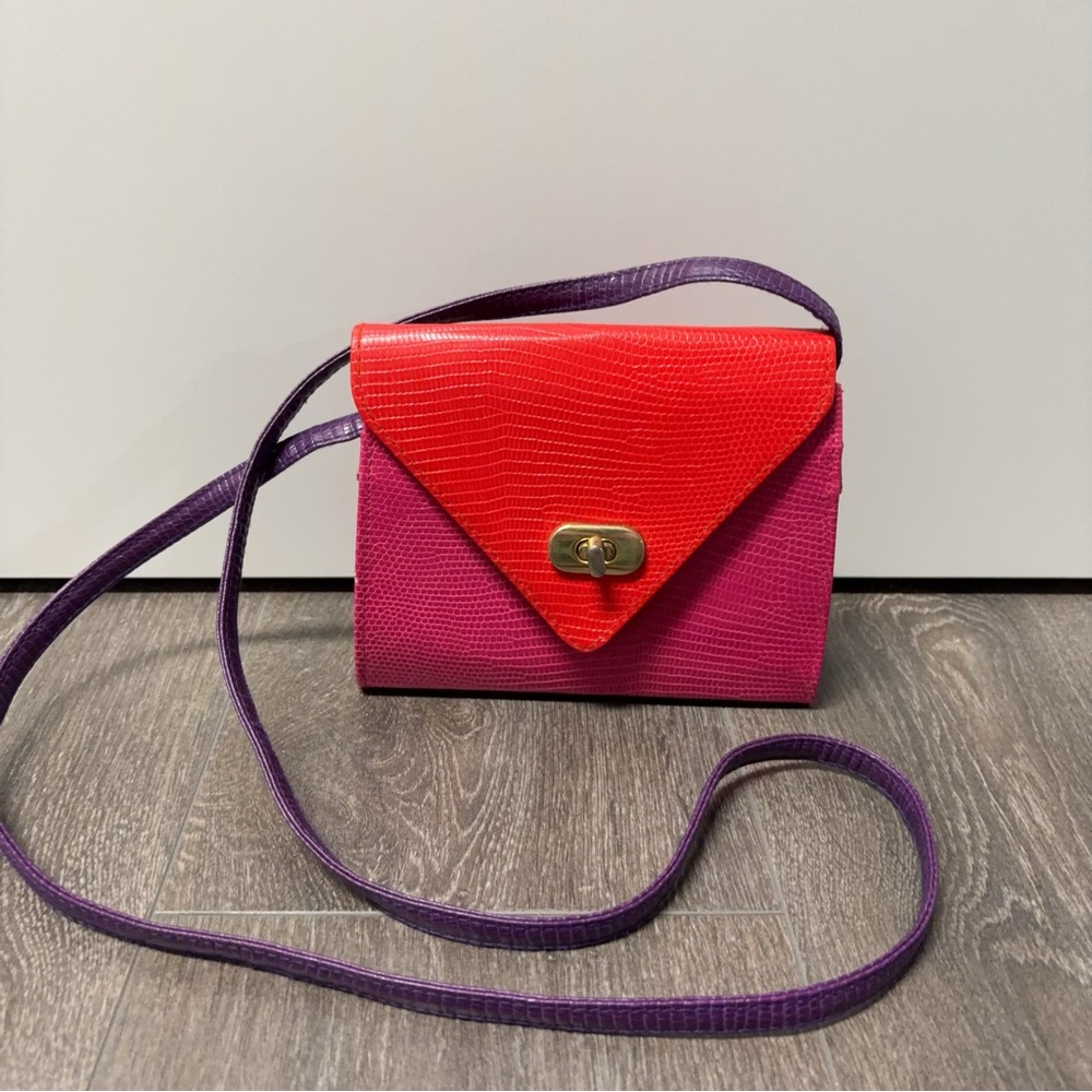 Mini Crocodile Effect Crossbody Bag Purse